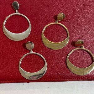 Chic Gold and Silver Statement Earrings